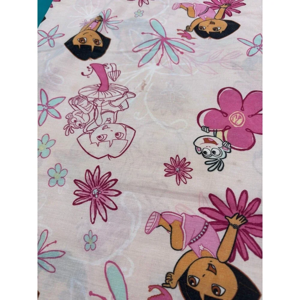 Dora the explorer y2k boots twin size bed sheet flat fabric